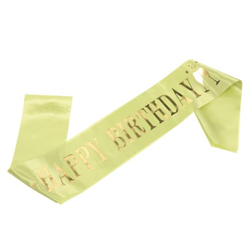 OFFSCH Geburtstagsschärpe Damen Polyester Angenehm Bequem Partydeko Schultergurt Grün für Mädchen Frauen Geburtstag Feier Accessoire von OFFSCH