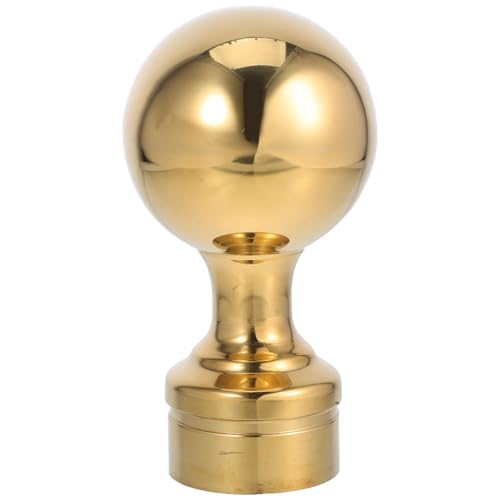 OFFSCH Goldener Flaggenmast Kugel-Topper aus Metall Wetterfeste Ersatzspitze für Standard-flaggenmasten Einfache Befestigung Dekorativer Kugelaufsatz für Garten Paraden und von OFFSCH