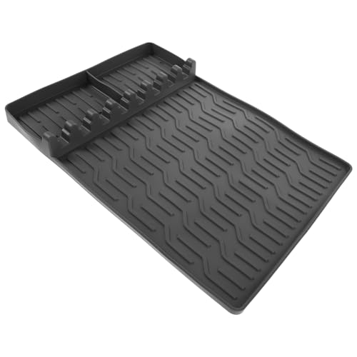 OFFSCH Grillwerkzeug Matte mit Tropfpolster Hitzebeständige BBQ Grill Seitenablage Große rutschfeste Spachtelunterlage Leicht zu Reinigen Tragbar für Outdoor Camping und Grillen von OFFSCH