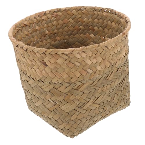 OFFSCH Handgefertigter Kleiner Handgeflochtener Papierkorb aus Stroh Rustikaler Schreibtisch-mülleimer Strapazierfähiger Aufbewahrungskorb für Büro und Zuhause Natürlicher Farbstil OFFSCH Handgefertigter Kleiner Handgeflochtener Papierkorb aus Stroh Rustikaler Schreibtisch-mülleimer Strapazierfähiger Aufbewahrungskorb für Büro und Zuhause Natürlicher Farbstil von OFFSCH