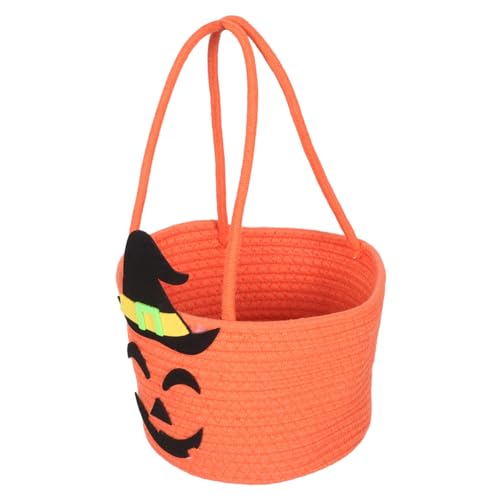 OFFSCH Handgewebter Halloween Kürbis Süßigkeitenbeutel mit Tragegriff Wiederverwendbarer Tragbarer Trick-treat Korb Leichtes Candy Tote für Halloween Party Geschenke OFFSCH Handgewebter Halloween Kürbis Süßigkeitenbeutel mit Tragegriff Wiederverwendbarer Tragbarer Trick-treat Korb Leichtes Candy Tote für Halloween Party Geschenke von OFFSCH
