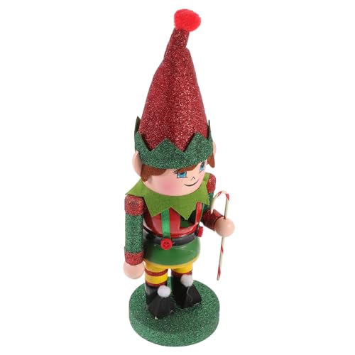 OFFSCH Holz Weihanchtselfen Figur Patriotische Nussknackerfigur Weihnachten An Deinen Soldaten Nussknacker-ballettfigur Weihnachtsmann-elf-nussknacker Weihnachtselfe Schreibtisch Ältere von OFFSCH