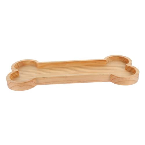 OFFSCH Serviertablett Aus Holz in Knochenform Mit Rillen Snackplatten Aus Holz Zum Servieren Von Speisen Obst Und Snacks von OFFSCH