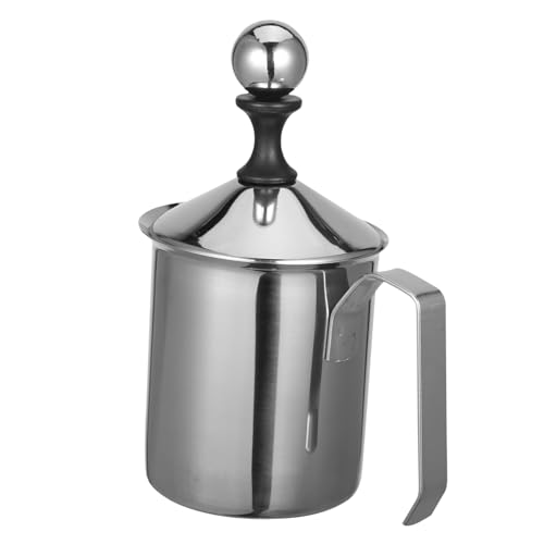 OFFSCH Manueller Milchaufschäumer Milchkanne mit Präzisionsausguss für Latte Art Cremiger Milchschaum Handlicher Milchschaumbehälter für Kaffee Cappuccino Zuhause von OFFSCH