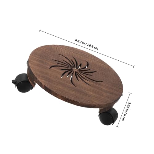 OFFSCH Massiver blumentopfroller Rund mit Universalrollen Feststellbar Wetterfest Stabiler Pflanzenuntersetzer für Garten Balkon Beweglicher Pflanzwagen Passend für Blumentöpfe von OFFSCH
