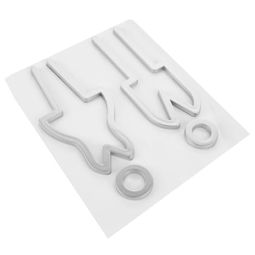 OFFSCH Metall Washroom Sign Toilettenschild für Tür Hohlraum Design Badezimmer Türschild für Hotel Restaurant Geschäft Multipurpose Badezimmer Deko von OFFSCH