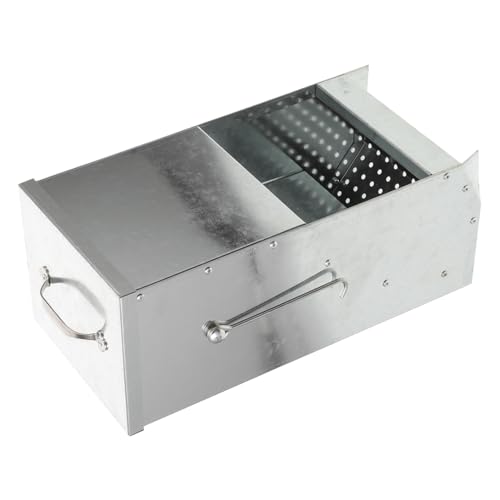 OFFSCH Metall-futterspender mit Magnetischem Deckel und Haken Robuster Heufutterspender für Kaninchen Hamster Frettchen und Kleine Tiere Hygienisch Einfach zu Reinigen Vielseitig von OFFSCH