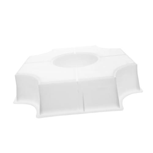 OFFSCH Mittelschwere Fliesenform Gartenhof Terrasse Betonziegelform Betonformen für Trittsteine Zementform aus Beton Pflastersteinformen Trittstraßenform Betonpflastersteine Weiß von OFFSCH