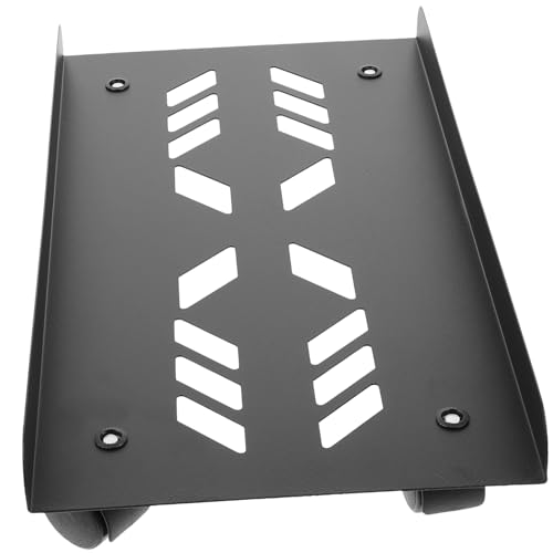 OFFSCH Mobiler Pc Tower Ständer mit Stabiler CPU Halter Unter Schreibtisch Platzsparender Computer Tower Wagen Schwarzer Beweglicher Rechnerbodenständer für Büro und Zuhause von OFFSCH