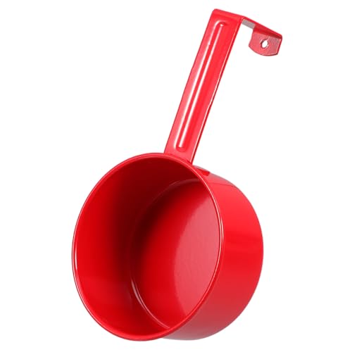 OFFSCH Multifunktionaler Eisenschaumlöffel zum Messen von Reis Haustierfutter und Waschpulver Kompakter Robuster Messlöffel mit Praktischem Aufbewahrungshaken für Platzsparende Lagerung von OFFSCH