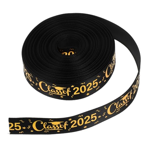 OFFSCH Polyester Geschenkband mit Folienprägung Breit Knitterfrei Waschbar Schrumpfresistent für DIY Bastelprojekte Abschlussfeier Partydekoration Geschenkverpackung OFFSCH Polyester Geschenkband mit Folienprägung Breit Knitterfrei Waschbar Schrumpfresistent für DIY Bastelprojekte Abschlussfeier Partydekoration Geschenkverpackung von OFFSCH