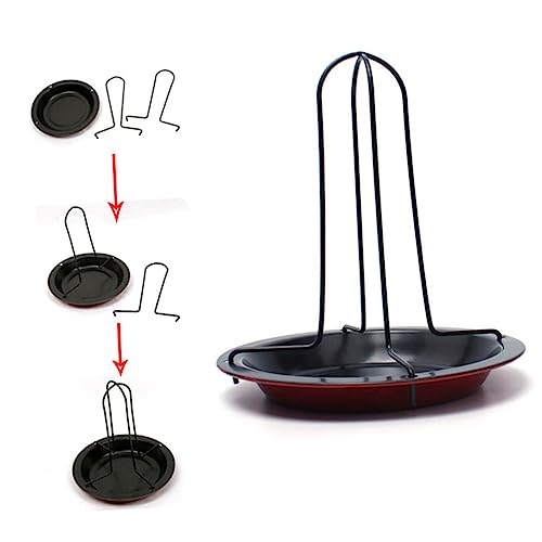 OFFSCH Portabler Abnehmbarer Hähnchen Röster mit Pfanne Carbonstahl Antihaftbeschichtet Vertikaler Hähnchenhalter für Bbq Camping und Outdoor Aktivitäten OFFSCH Portabler Abnehmbarer Hähnchen Röster mit Pfanne Carbonstahl Antihaftbeschichtet Vertikaler Hähnchenhalter für Bbq Camping und Outdoor Aktivitäten von OFFSCH