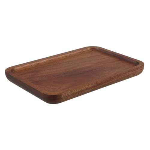 OFFSCH Quadratisches Holz-serviertablett Holz-snackplatte Dekoratives Brett für Kuchen Gebäck Charcuterie Modernes Design Leicht zu Reinigen Vielseitig für Desserts und Vorspeisen von OFFSCH