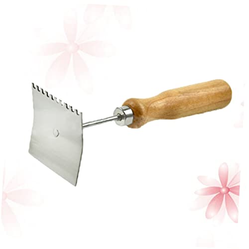OFFSCH Reinigungs Schaufel aus Rostfreiem mit Ergonomischem Holzgriff Langlebiges Imkerwerkzeug zur Effizienten von Wabenrahmen Robust und Rostfrei für Professionelle von OFFSCH