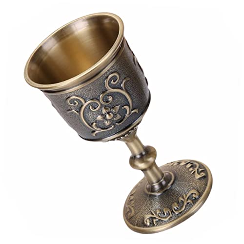 OFFSCH Metall-weinbecher Retro-weinbecher Mini-becher Für Party Und Alltag Nutzung Dauerhaftes Material Trinkbecher Deckel Metallbecher Vintage-becher Rotweinkelch von OFFSCH