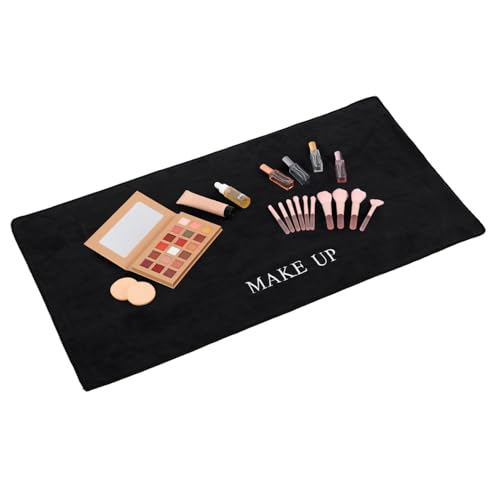 OFFSCH Schwarze Makeup Matte für Schminktisch Rutschfeste Weiche Tischunterlage aus Schützende Arbeitsmatte für Kosmetiktisch und Haushaltsgebrauch OFFSCH Schwarze Makeup Matte für Schminktisch Rutschfeste Weiche Tischunterlage aus Schützende Arbeitsmatte für Kosmetiktisch und Haushaltsgebrauch von OFFSCH