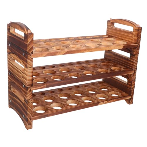 OFFSCH Stapelbarer Eierhalter aus Holz mit Griffen Kapazität Platzsparendes Küchenregal zur Frischen Eieraufbewahrung für Hühnchen Ente und Truthahn OFFSCH Stapelbarer Eierhalter aus Holz mit Griffen Kapazität Platzsparendes Küchenregal zur Frischen Eieraufbewahrung für Hühnchen Ente und Truthahn von OFFSCH