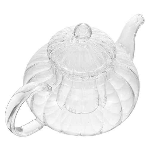 OFFSCH Teebereiter Für Losen Tee Klarer Wasserkocher Mit Kochendem Wasser Teekannen Mit Teesieb Teesieb – Teekannen Gelb Kürbis Borosilikat Teekanne Mit Form Hitze Tee von OFFSCH