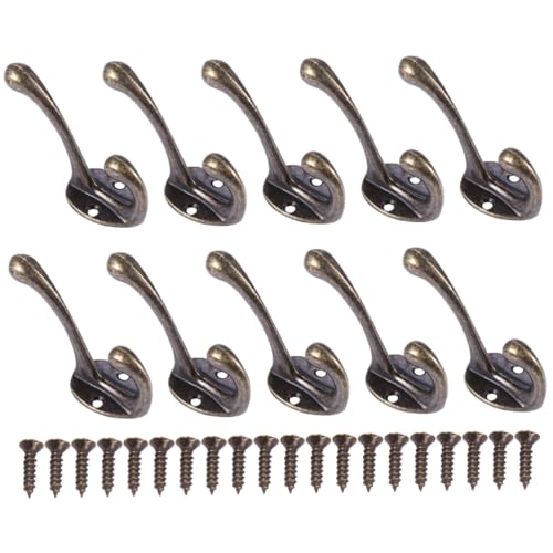 OFFSCH Teiliges Vintage Metallhaken Wandmontage Garderobenhaken aus Bronze Antike Kleiderhaken für Flur Bad Schlafzimmer Einfach mit Schrauben zu Befestigen Stilvolle Wandaufhängung OFFSCH Teiliges Vintage Metallhaken Wandmontage Garderobenhaken aus Bronze Antike Kleiderhaken für Flur Bad Schlafzimmer Einfach mit Schrauben zu Befestigen Stilvolle Wandaufhängung von OFFSCH
