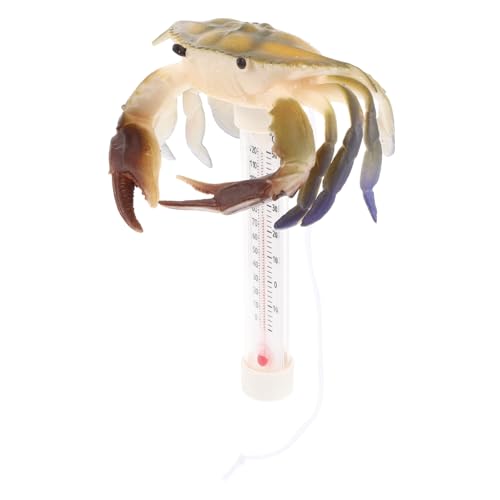 OFFSCH Thermometer -krabbe Thermometer Für Den Pool Schwimmendes Wasserthermometer Pool-requisite Schwimmbadwasserthermometer Poolwassertemperatur-thermometer Party-spaß-requisite Plastik von OFFSCH