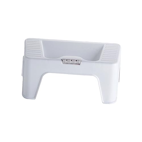 OFFSCH Toiletten Fußhocker Weiß Kompakter Tragbarer Fußstützhocker mit Rutschfester Oberfläche Belastbar und Ergonomisch für Bad Büro und Zuhause Geeignet von OFFSCH