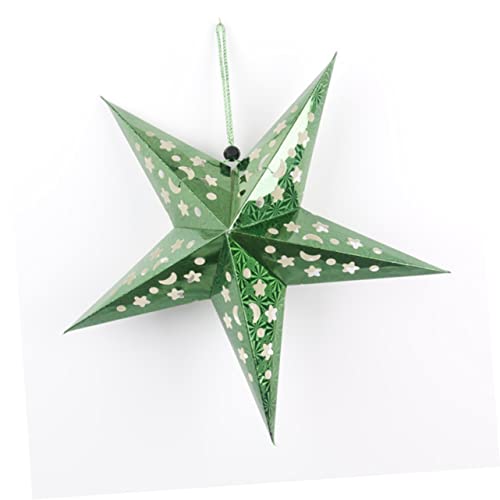 OFFSCH 45 cm Weihnachtsdekoration Stern-papierlaterne 3D-Pentagramm-lampenschirm Für Partydekorationen Im Innen- Und Außenbereich von OFFSCH