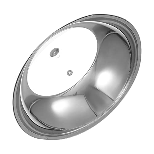 OFFSCH Pfannendeckel Aus Edelstahl Und Glas Multifunktionsdeckel Mit Entlüftung Deckel Für Wok Und Topf Sichtbarer Bratpfannendeckel Haushalt von OFFSCH