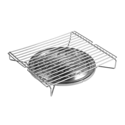 OFFSCH Zylindergrill Griddle Grill Campinggrill Campingkocher Gas Tragbarer Grill Für Barbecue Outdoor Edelstahl Campingkocher Silber von OFFSCH