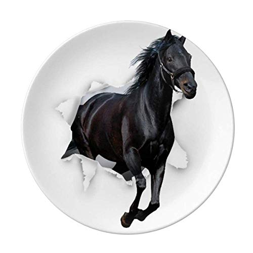 Animal Paper Break Shocks Pferde Teller Deko Porzellan Salver Geschirr Dinner Dish Dish von OFFbb-USA