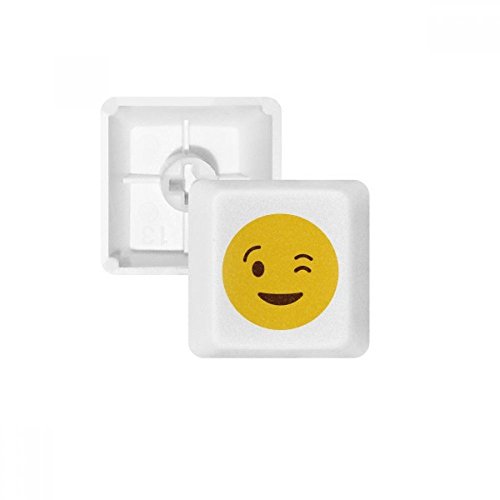 Blink Smile Emoji Illustrationsmuster PBT Tastenkappen für mechanische Tastatur, Weiß OEM ohne Markierung Print Mehrfarbig Mehrfarbig R3 von OFFbb