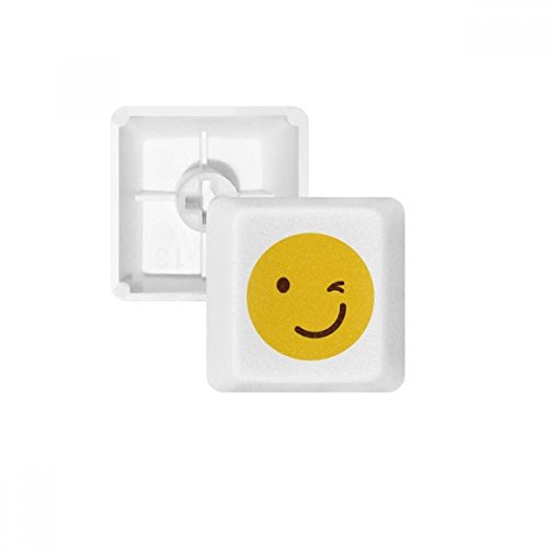 Blink Smile Gelb Emoji-Illustration Muster PBT Tastenkappen für Mechanische Tastatur weiß OEM-Nr. Markieren Print Mehrfarbig Mehrfarbig R3 von OFFbb