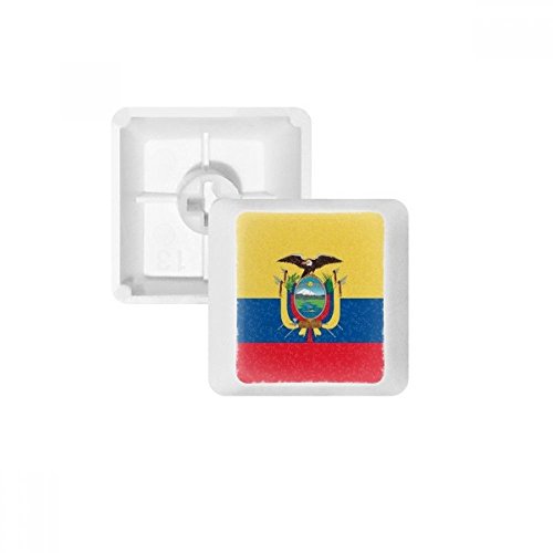 Ecuador Nationalflagge Südamerika Land PBT Tastenkappen für mechanische Tastatur Weiß OEM ohne Markierung Print Mehrfarbig Mehrfarbig R1 von OFFbb