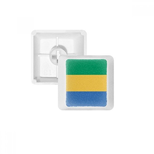 Gabon Nationalflagge Afrika Land PBT Tastenkappen für mechanische Tastatur Weiß OEM ohne Markierung Mehrfarbig Mehrfarbig R2 von OFFbb
