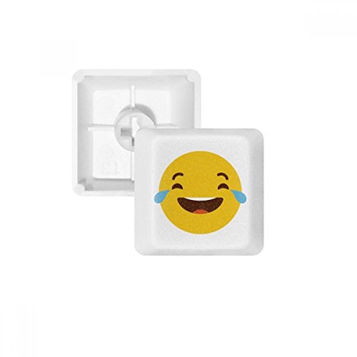 Laugh Cry Yellow Cute Online Chat Emoji PBT Tastenkappen für mechanische Tastatur, Weiß Mehrfarbig Mehrfarbig R4 von OFFbb