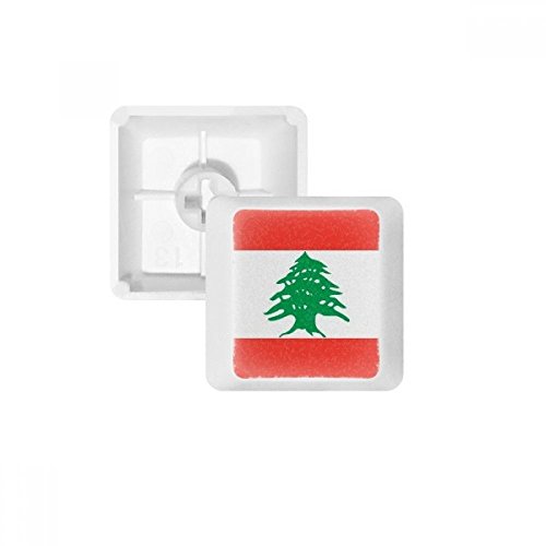 Libanon National Flagge Asien Country PBT Tastenkappen für Mechanische Tastatur Weiß OEM-Nr. Markieren Print Mehrfarbig Mehrfarbig R4 von OFFbb