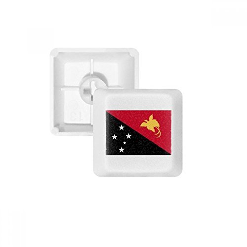 Papua New Guinea Nationalflagge Ozeanien Land PBT Tastenkappen für mechanische Tastatur, Weiß Mehrfarbig Mehrfarbig R3 von OFFbb
