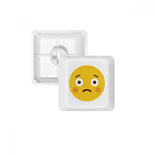 Shy Yellow Cute Online Emoji PBT Tastenkappen für mechanische Tastatur, Weiß Mehrfarbig Mehrfarbig R3 von OFFbb