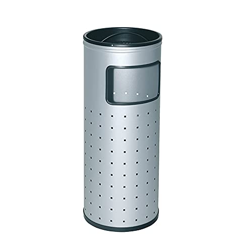OFITURIA Cenicero Papelera de Pie y Pared para Exterior Metálico 33 litros Color Plata Perforado Recoge Colillas Apto para Utilizar con Arena OFITURIA Cenicero Papelera de Pie y Pared para Exterior Metálico 33 litros Color Plata Perforado Recoge Colillas Apto para Utilizar con Arena von OFITURIA