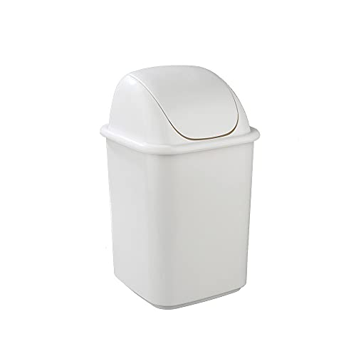 OFITURIA Cubo de Basura con Tapa Basculante Contenedor para Residuosvde Polietileno Multiusos Capacidad 25 litros Color Blanco von OFITURIA
