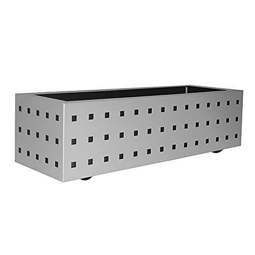 OFITURIA Jardinera para Exterior Grande Rectangular con Ruedas Macetero para Plantas Artificiales Apto para Parques y Jardines von OFITURIA