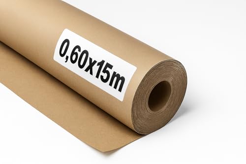 OFITURIA Naturbraunes Kraftpapier 70 g/m² – Rolle 0,60×15 m – 1 Rolle – Recyclingpapier für Verpackungen, Basteln und Dekoration – Reißfest – Geeignet für Acryl- und Ölfarben OFITURIA Naturbraunes Kraftpapier 70 g/m² – Rolle 0,60×15 m – 1 Rolle – Recyclingpapier für Verpackungen, Basteln und Dekoration – Reißfest – Geeignet für Acryl- und Ölfarben von OFITURIA