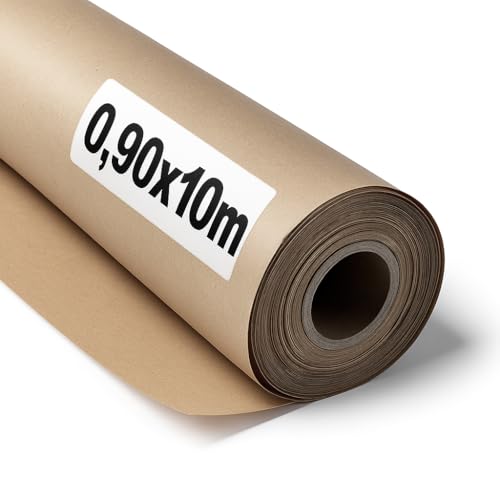 OFITURIA Naturbraunes Kraftpapier 70 g/m² – Rolle 0,90×10 m – Pack mit 3 Rollen – Recyclingpapier für Verpackungen, Basteln und Dekoration – Reißfest – Geeignet für Acryl- und Ölfarben OFITURIA Naturbraunes Kraftpapier 70 g/m² – Rolle 0,90×10 m – Pack mit 3 Rollen – Recyclingpapier für Verpackungen, Basteln und Dekoration – Reißfest – Geeignet für Acryl- und Ölfarben von OFITURIA