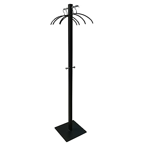 OFITURIA Perchero de Pie Colgador de Ropa Metálico Color Plata Capacidad para 4 Perchas 2 Colgadores Inferiores Multiusos von OFITURIA