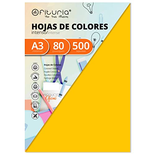 Pack 500 Hojas Color Oro Tamaño A3 80g von OFITURIA