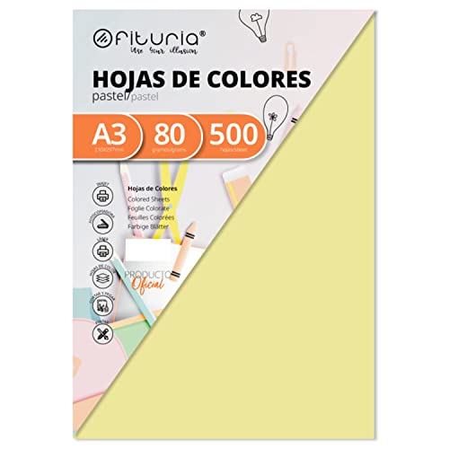 Pack 500 Hojas Color Marfil Tamaño A3 80g von OFITURIA