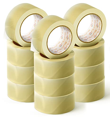 OFITURIA Transparentes Packband zum Verpacken von Kartons für Versand und Umzug. Siegel für sichere und widerstandsfähige Verpackungen (48 cms x 120 mts - Transparente, 12 Rollos) von OFITURIA
