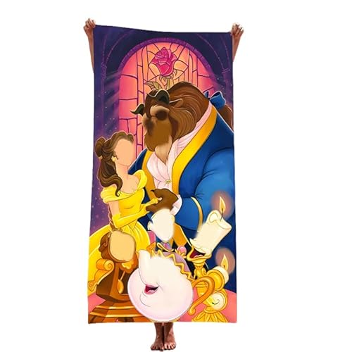 OFKAFEZV Schöne Beast Strandtuch, Cartoon Beast Strandtuch Kinder, Badetuch Strandlaken Handtuch, Strandtuch Aus Baumwollfrottee, Baumwolle Velours Frottier Pflegeleicht von OFKAFEZV
