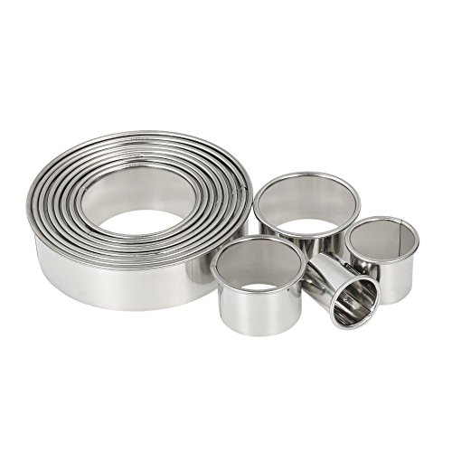 OFKPO 12 Stück Ausstecher rund, Ausstechformen Ringe Edelstahl Keksformen Cookie Cutter mit Aufbewahrungsbox von OFKPO