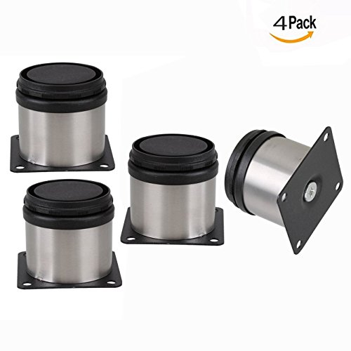 OFKPO Edelstahl Möbelfüße,Verstellbar Schrankfüße für Kabinett/Tabelle/Sofa(4 Stück) von OFKPO