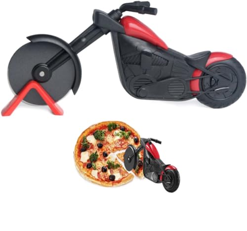 OFKPO Edelstahl Pizzaschneider,Kreativ Motorrad Form Pizzaschneider/Pizzamesser von OFKPO